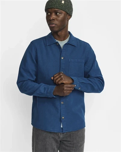 Revolution - Casual Skjorte - Dark Blue